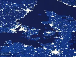 پوستر دیواری طرح فضا و کره زمین W10061200 - خرید با بهترین قیمت - والینو