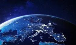 پوستر دیواری طرح فضا و کره زمین W10061200 - خرید با بهترین قیمت - والینو