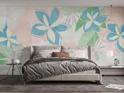 پوستر دیواری طرح گل بزرگ 5 برگ W12112410 - خرید با بهترین قیمت - والینو