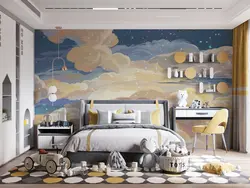 پوستر دیواری طرح نقاشی آسمان و ابر w11014600 - خرید با بهترین قیمت - والینو