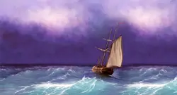 پوستر دیواری طرح کشتی قدیمی W10059000 - خرید با بهترین قیمت - والینو