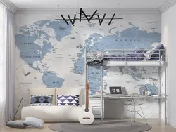 پوستر دیواری طرح نقشه جهان کلاسیک w11023900 - خرید با بهترین قیمت - والینو