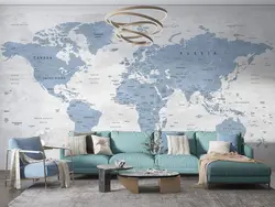 پوستر دیواری طرح نقشه جهان کلاسیک w11023900 - خرید با بهترین قیمت - والینو