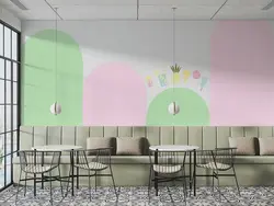 پوستر دیواری کافی شاپ طرح بستنی و نوشیدنی W12018200 - خرید با بهترین قیمت - والینو