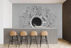 پوستر دیواری کافی شاپ طرح فنجان قهوه W10048410 - خرید با بهترین قیمت - والینو