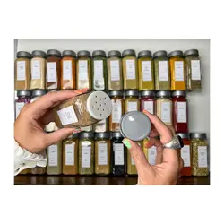 پک 36 عددی ادویه عروس خانوم  در شیشه ی چهارگوش ادویه پاش
