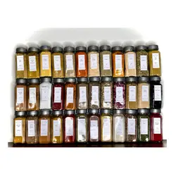 پک 36 عددی ادویه عروس خانوم  در شیشه ی چهارگوش ادویه پاش