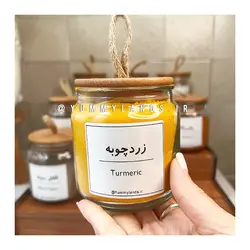 پک استند ادویه گلناز با بانکه شیشه ای در چوبی بند کنفی واشردار