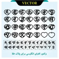 وکتور الفبای انگلیسی برای پلاک