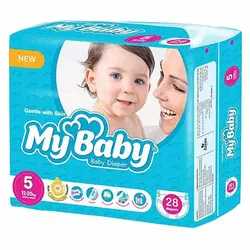 پوشک مای بیبی Chamomile سایز 5 شش بسته 28 عددی
