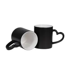 ماگ سخنگو حرارتی دسته قلبی با چاپ طرح دلخواه