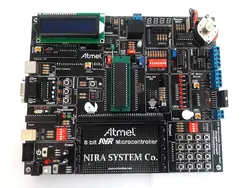 برد آموزشی میکروکنترلر AVR همراه با کیف