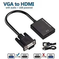 تبدیل VGA به HDMI وی نت مدل V-COVGA2HD همراه با کابل صدا V-net