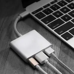 تبدیل Type-c به HDMI/USB3.0/PD کی نت مدل K-net K-COUC30HU