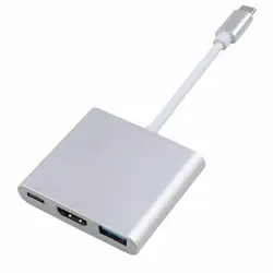تبدیل Type-c به HDMI/USB3.0/PD کی نت مدل K-net K-COUC30HU