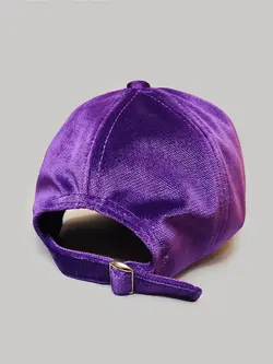 کلاه کپ مخمل شاین بنفش Gucci نگین دار کد 7874