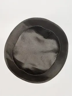 کلاه فدورا مشکی مخمل شاین لبه 5 سانتی کد 6757