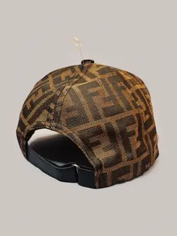 کلاه کپ فندی Fendi اورجینال کرم قهوه ای کد 3726