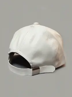 کلاه کپ چرم سفید طرح ساده اورجینال کد 9208
