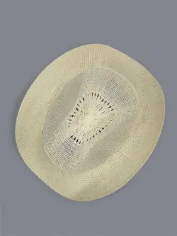 کلاه کابوی حصیری بافت رنگ نباتی کد 3884