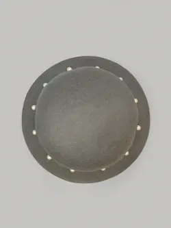 کلاه شهرزادی طوسی مدل دور مرواریدی کد 1798