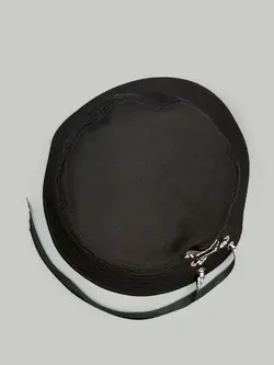 کلاه باکت کتان اسپرت بند دار مشکی کد 5767