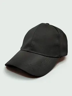 کلاه کپ کتان ریپس طرح مشکی ساده پشت سگکی کد 9310