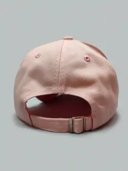 کلاه کپ کتان اورجینال ساده صورتی پشت سگکی کد 6140