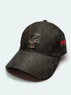 کلاه کپ مشکی Gucci پشت توری لاکچری کد 9025