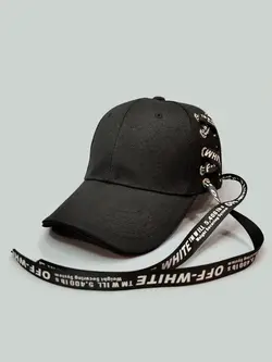 کلاه کپ کتان مشکی مدل بند دار پشت سگکی کد 8411