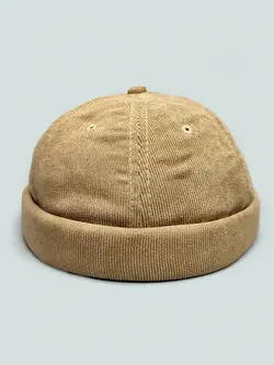 کلاه لئونی مخمل کبریتی وارداتی کرم کد 6051