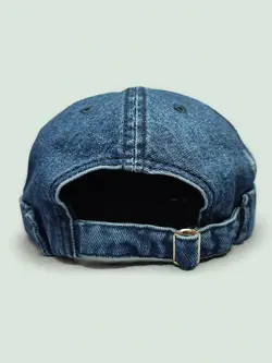 کلاه لئونی جین اورجینال مدل زاپ دار آبی کد 2163