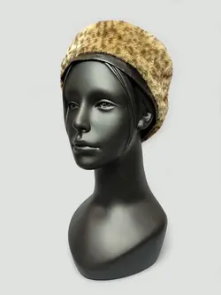 کلاه فرانسوی برت خزدار لطیف مدل پلنگی کد 9501