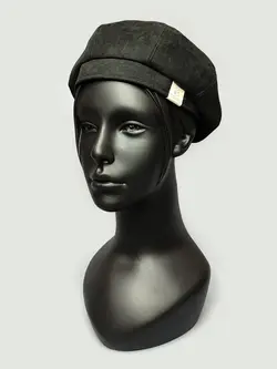 کلاه فرانسوی برت کتان میکرو مشکی اصل کد 5096