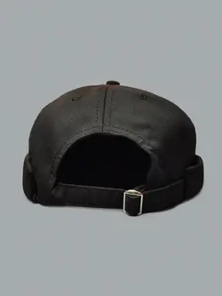 کلاه لئونی کتان مشکی مدل LA کد 1638