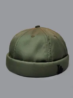 کلاه لئونی کتان سبز ارتشی مدل LA کد 7222
