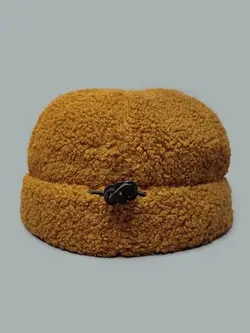 کلاه لئونی تدی رنگ شتری اورجینال NCLERECYA کد 8963