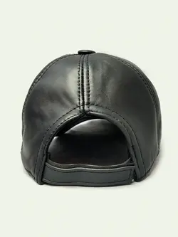 کلاه کپ چرم طبیعی ترک سرمه ای اورجینال کد 8407