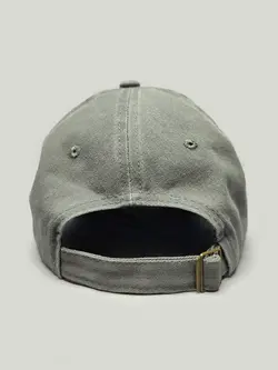 کلاه کپ کتان اورجینال ساده طوسی روشن پشت سگکی کد 7481