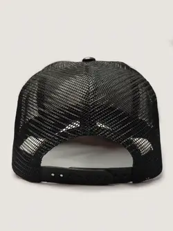 کلاه چرم پشت تور LV لوکس مشکی کد 5840