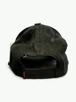 کلاه کپ مشکی مخمل کبریتی ریز طرح ساده کد 7975