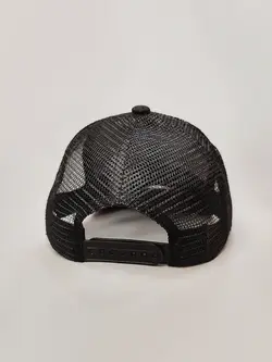 کلاه کپ مشکی ساده پشت تور کد 1556