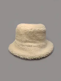 کلاه باکت تدی سفید ساده کد 5948