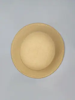 کلاه فدورا رنگ کرم لبه 5 سانتی کد 8144