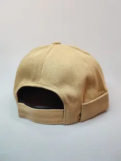 کلاه لئونی رنگ کرم مدل ساده کد 2215