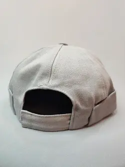 کلاه لئونی کتان رنگ طوسی روشن کد 7519