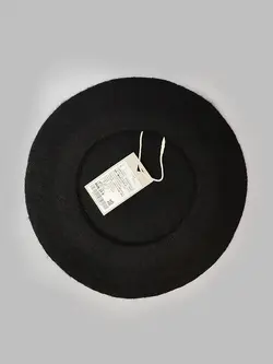 کلاه برت کلاسیک مشکی نمد پشمی کد 2498