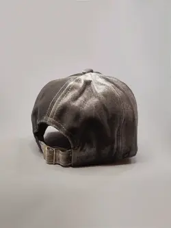 کلاه کپ مخمل شاین طوسی ساده کد 2411