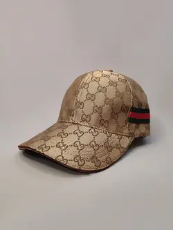 کلاه بیسبالی کتان گوچی رنگ کرم کد 5419