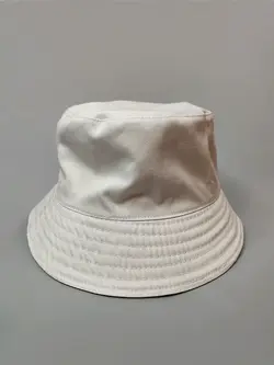 کلاه باکت بلک لایت سفید دو رو کد 5182